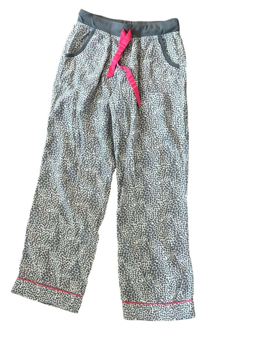 Victoria's Secret Pajama Pants Gray Leopard Print Size XS Loungewear Loungepants